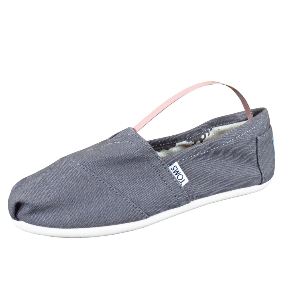 Toms Classic Alpargata Women Flat Size‎ 6 Casual Everyday Walking Gray Canvas